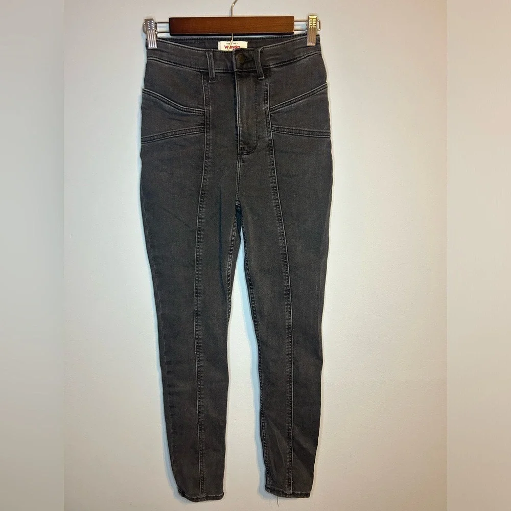 Wrangler Highest Women‎ 2 High-Rise Western Skinny Jeans Light Black/Gray
